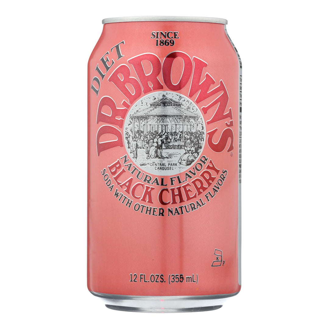 Dr. Brown - Soda Black Cherry Diet - Case Of 4 - 6/12 Fz - Maras Green